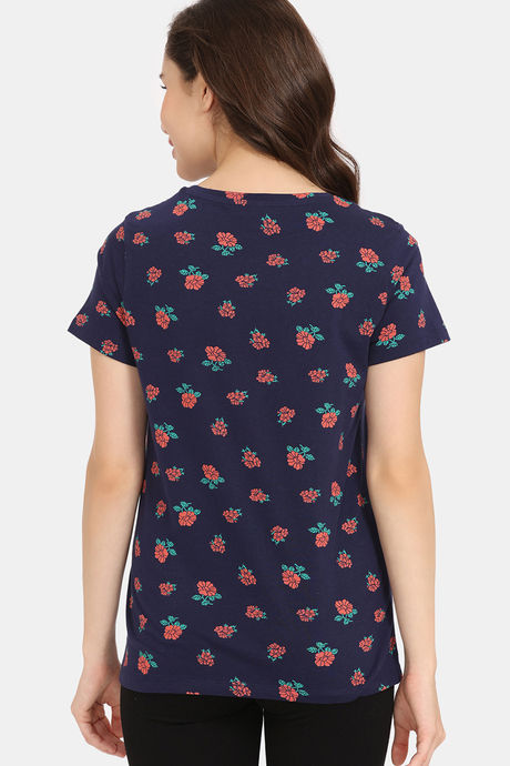 Rosaline Bloom Fest Knit Cotton Top (Pack of 2) - Blue Pink — image 9